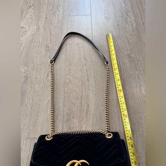 Gucci GG Marmont Velvet Large Shoulder Bag (Shoulder or Crossbody) - Picture 13 of 14